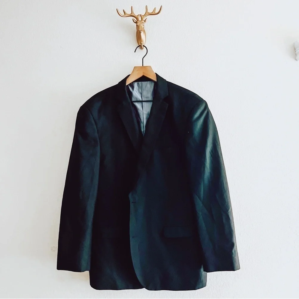 VITALI Men's Black Blazer Suit Jacket Size 44R